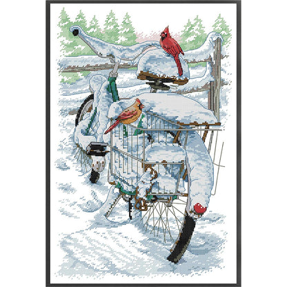 Thunderbird On A Bicycle - 14CT Stamped Cross Stitch 31*47CM(Joy Sunday)
