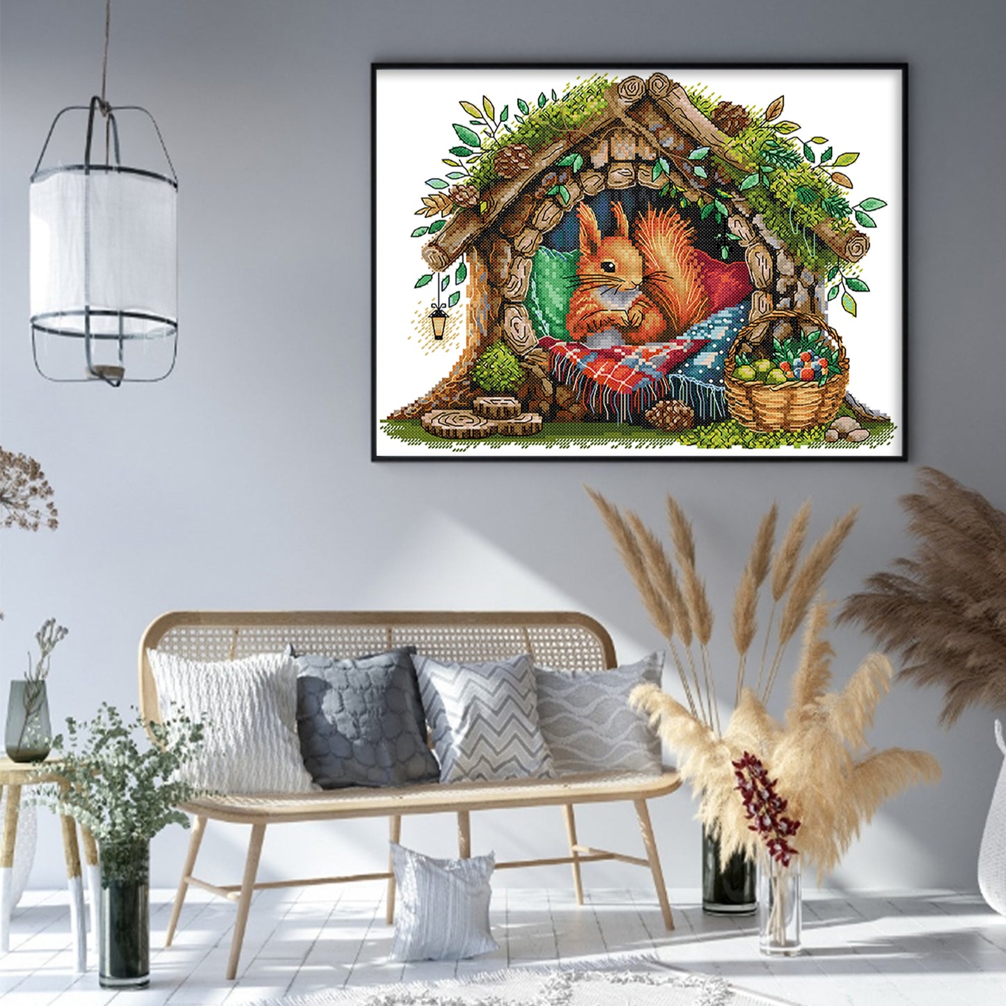 Squirrel'S Home - 14CT Stamped Cross Stitch 35*29CM(Joy Sunday)