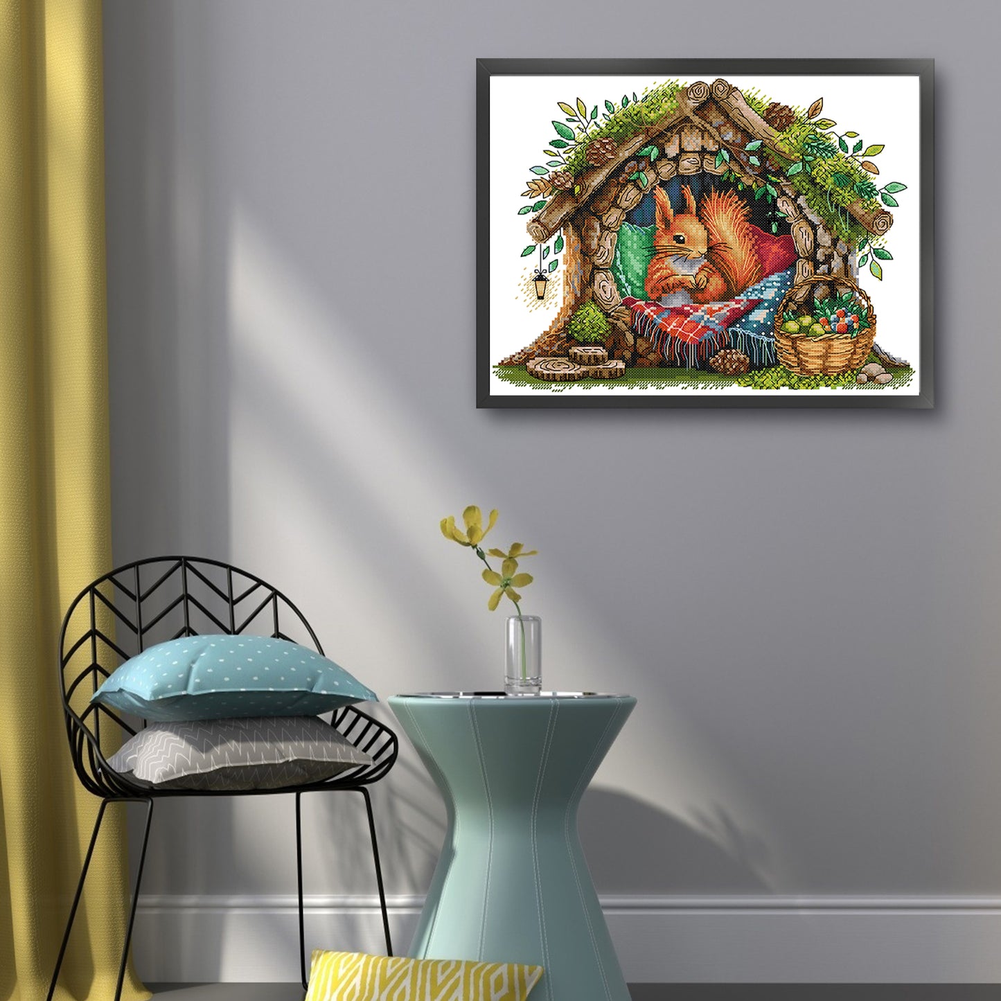 Squirrel'S Home - 14CT Stamped Cross Stitch 35*29CM(Joy Sunday)