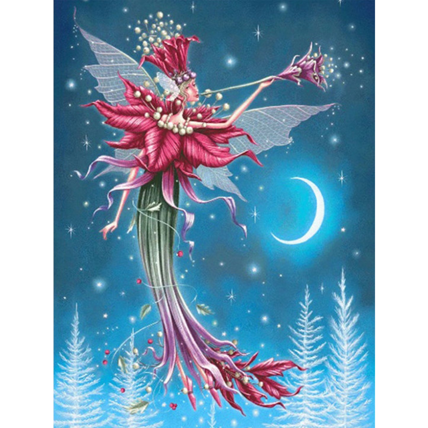 Christmas Angel Elf - Full Round Drill Diamond Painting 30*40CM