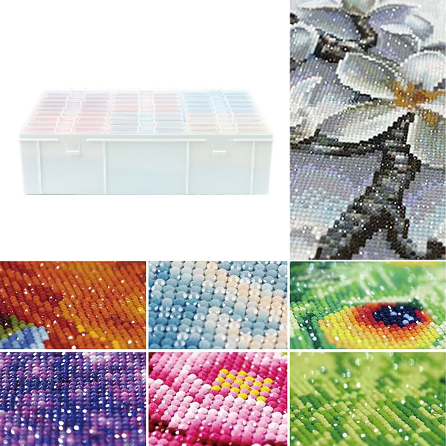30pcs Diamond Painting Trays with Lids Diamond Art Storage Containers Trays