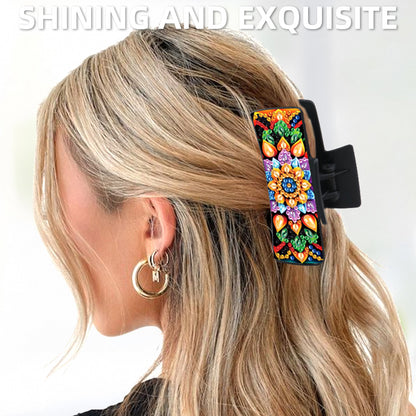 2Pcs Mandala DIY Diamond Hair Claw Clips Making Kit for Women Ladies   Girls