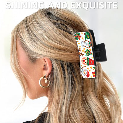 2Pcs Christmas DIY Diamond Hair Claw Clips Making Kit for Women Ladies   Girls