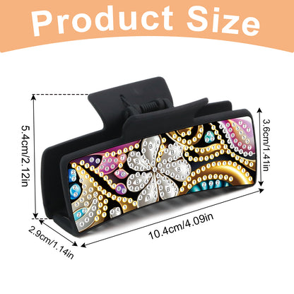 2Pcs Flowers DIY Diamond Hair Claw Clips Making Kit for Women Ladies   Girls