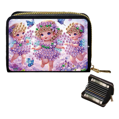 2pcs Elf Girl Pattern Diamond Painting Fashion Card Holder Compact Coin Purse