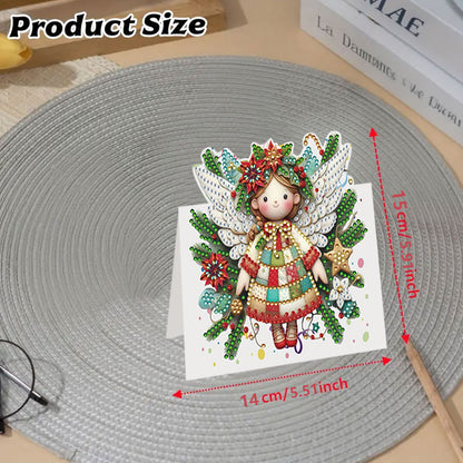 8PCS DIY Diamond Art Greeting Cards Congratulations Cards   Gifts (Christmas)