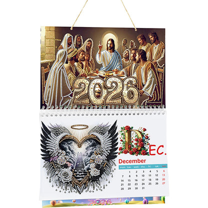 2026 Jesus DIY Diamond Dots Painting Kit Diamond Art Home Paper Desk Calendar