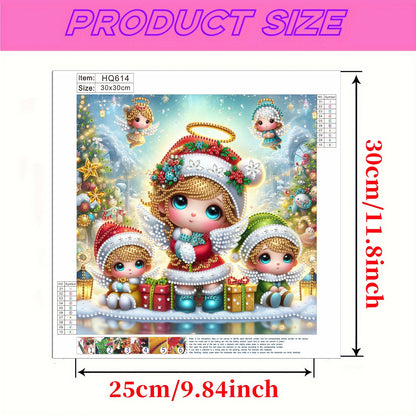 Little Girl In Snow Scene - Special Shaped Drill Diamond Painting 30*30CM