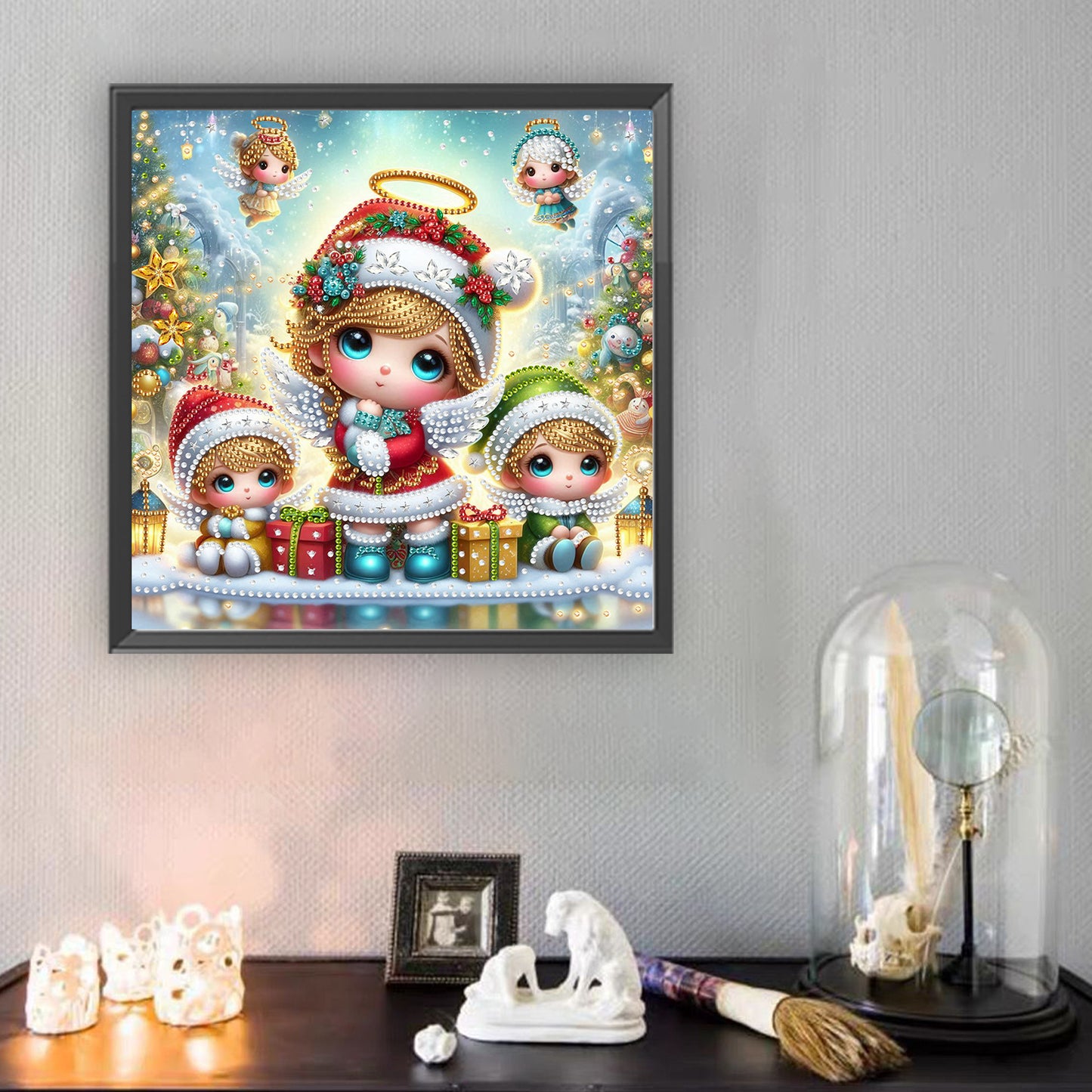 Little Girl In Snow Scene - Special Shaped Drill Diamond Painting 30*30CM