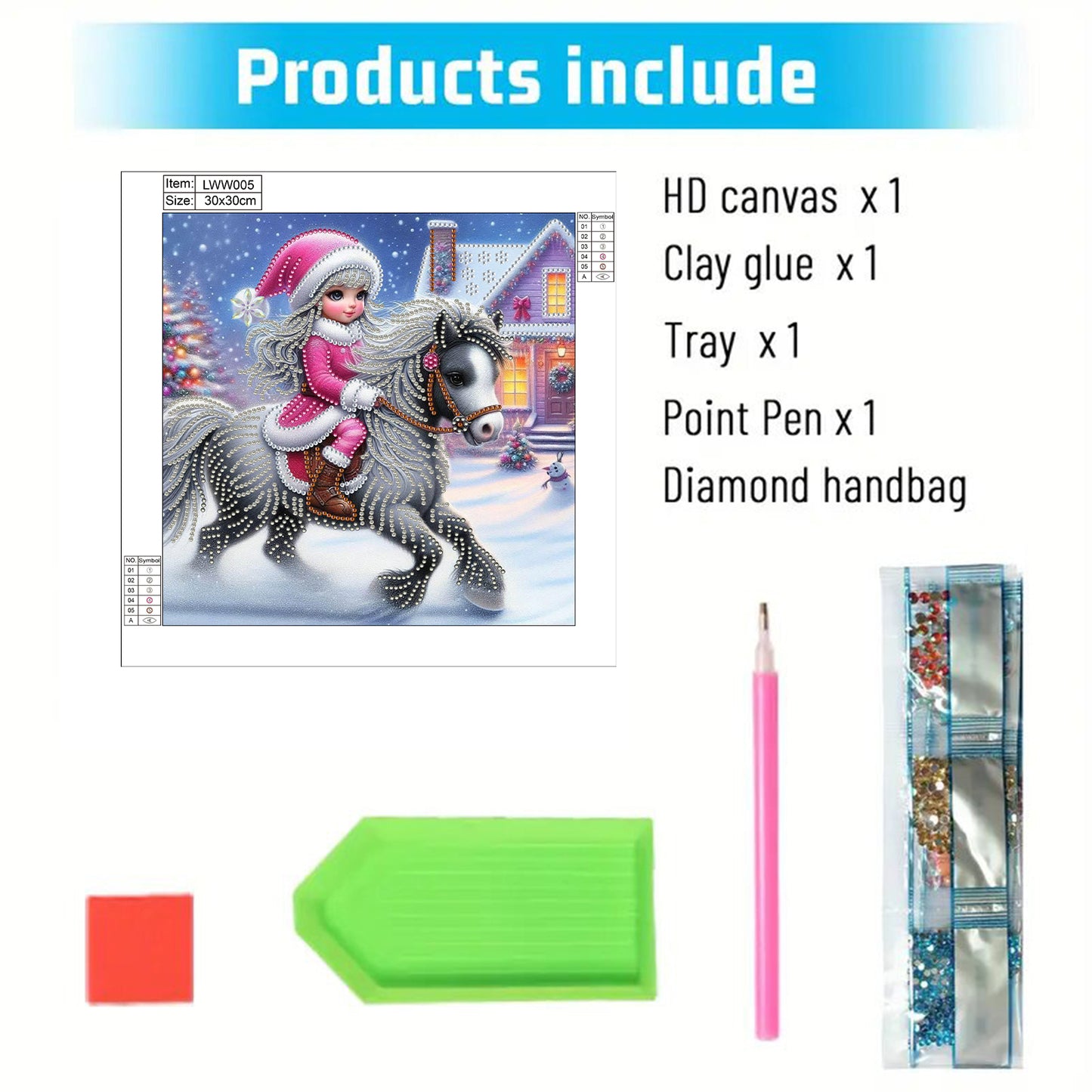 Little Girl In Snow Scene - Special Shaped Drill Diamond Painting 30*30CM