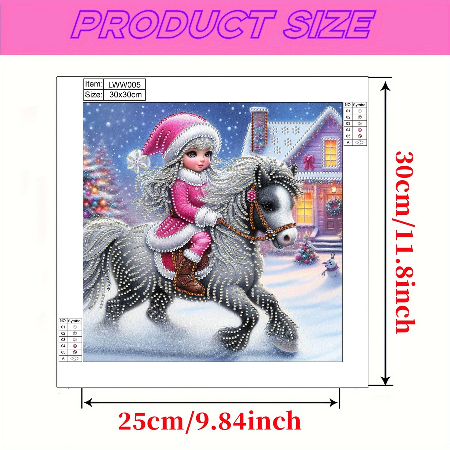 Little Girl In Snow Scene - Special Shaped Drill Diamond Painting 30*30CM