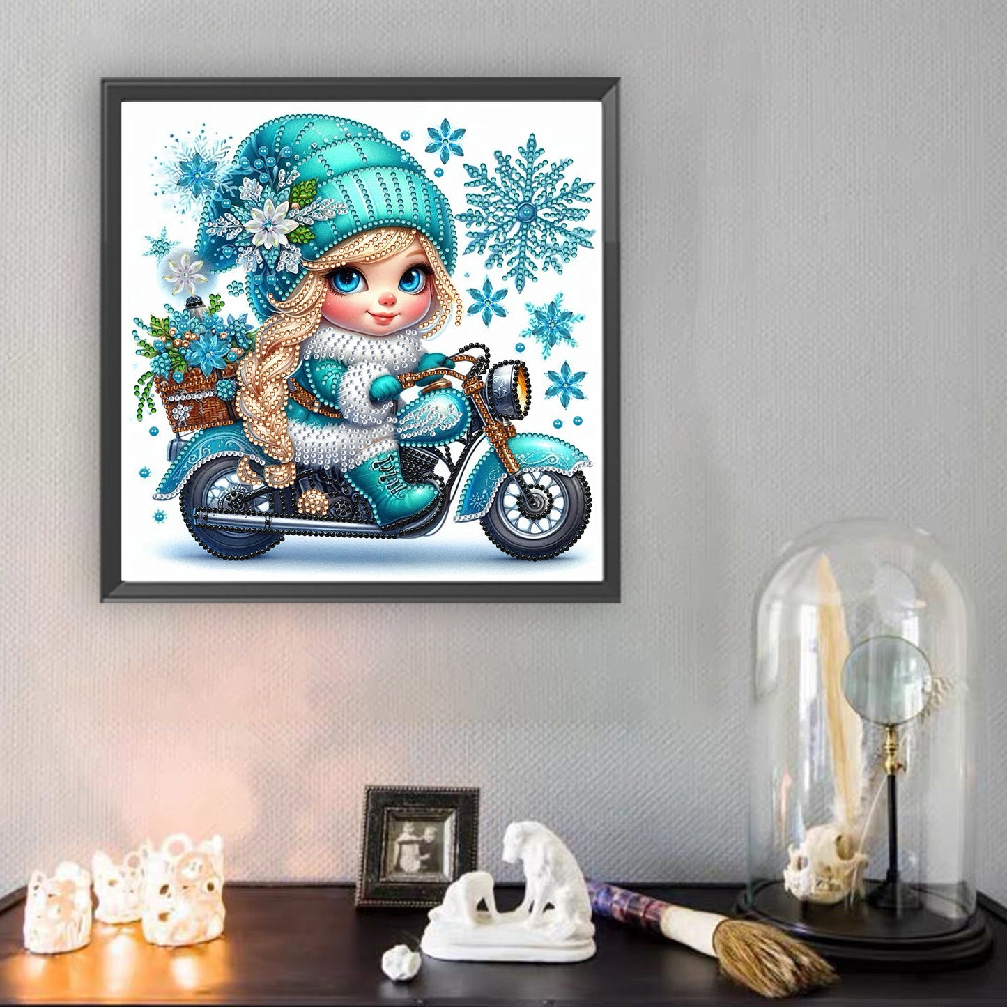 Little Girl In Snow Scene - Special Shaped Drill Diamond Painting 30*30CM