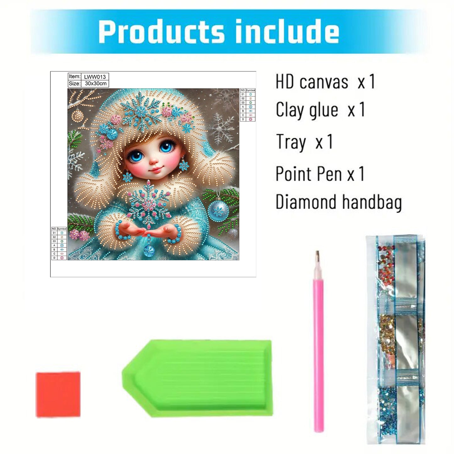 Little Girl In Snow Scene - Special Shaped Drill Diamond Painting 30*30CM