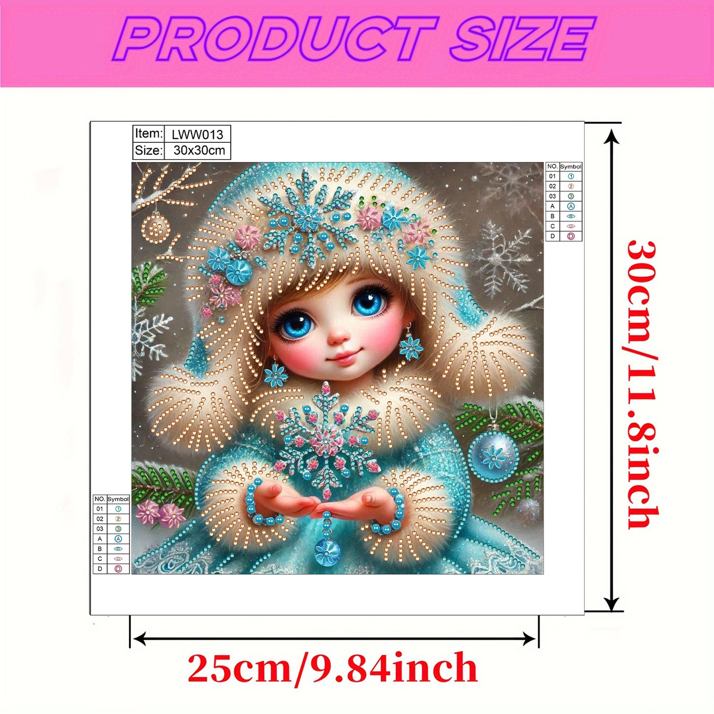 Little Girl In Snow Scene - Special Shaped Drill Diamond Painting 30*30CM