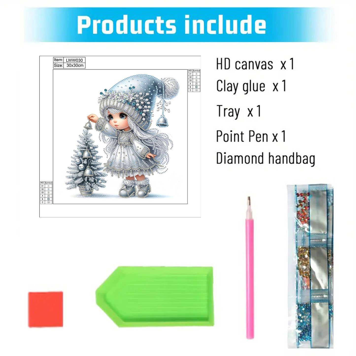 Little Girl In Snow Scene - Special Shaped Drill Diamond Painting 30*30CM
