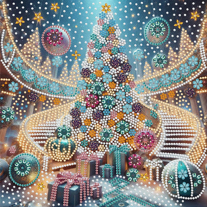 Christmas Tree - Special Shaped Drill Diamond Painting 30*30CM