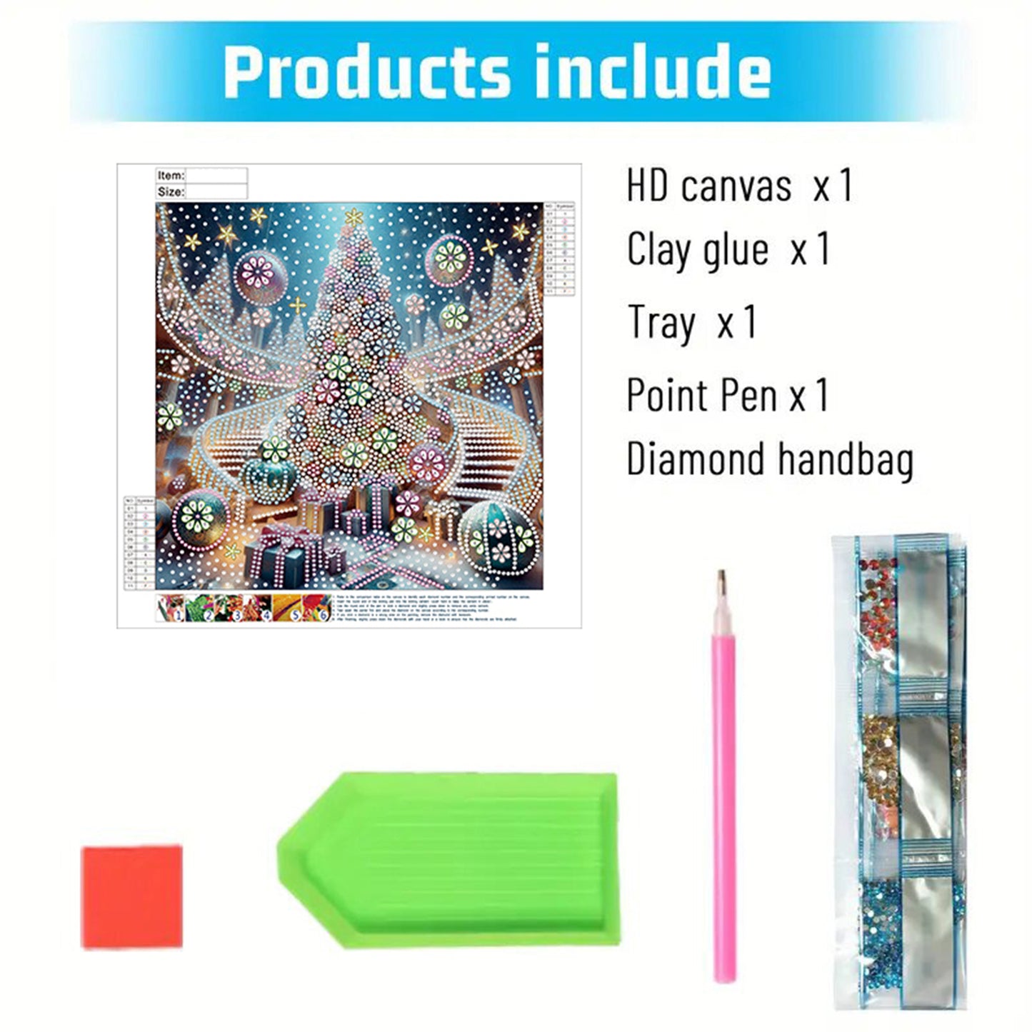 Christmas Tree - Special Shaped Drill Diamond Painting 30*30CM