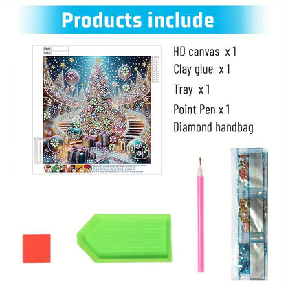 Christmas Tree - Special Shaped Drill Diamond Painting 30*30CM