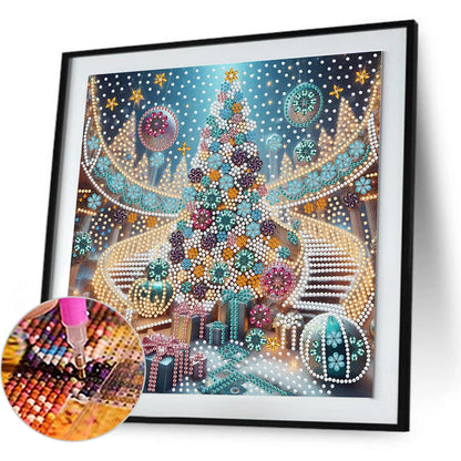 Christmas Tree - Special Shaped Drill Diamond Painting 30*30CM