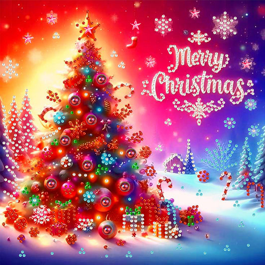 Christmas Tree - Special Shaped Drill Diamond Painting 30*30CM