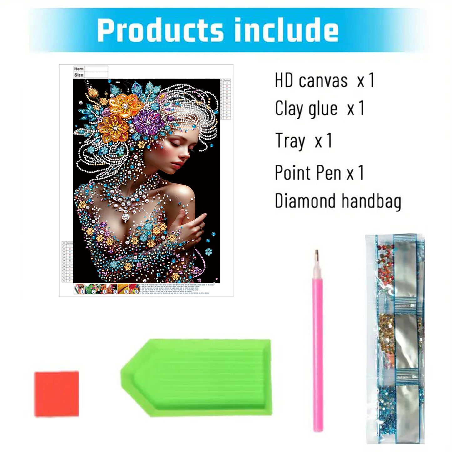 Flower Beauty - Special Shaped Drill Diamond Painting 30*40CM