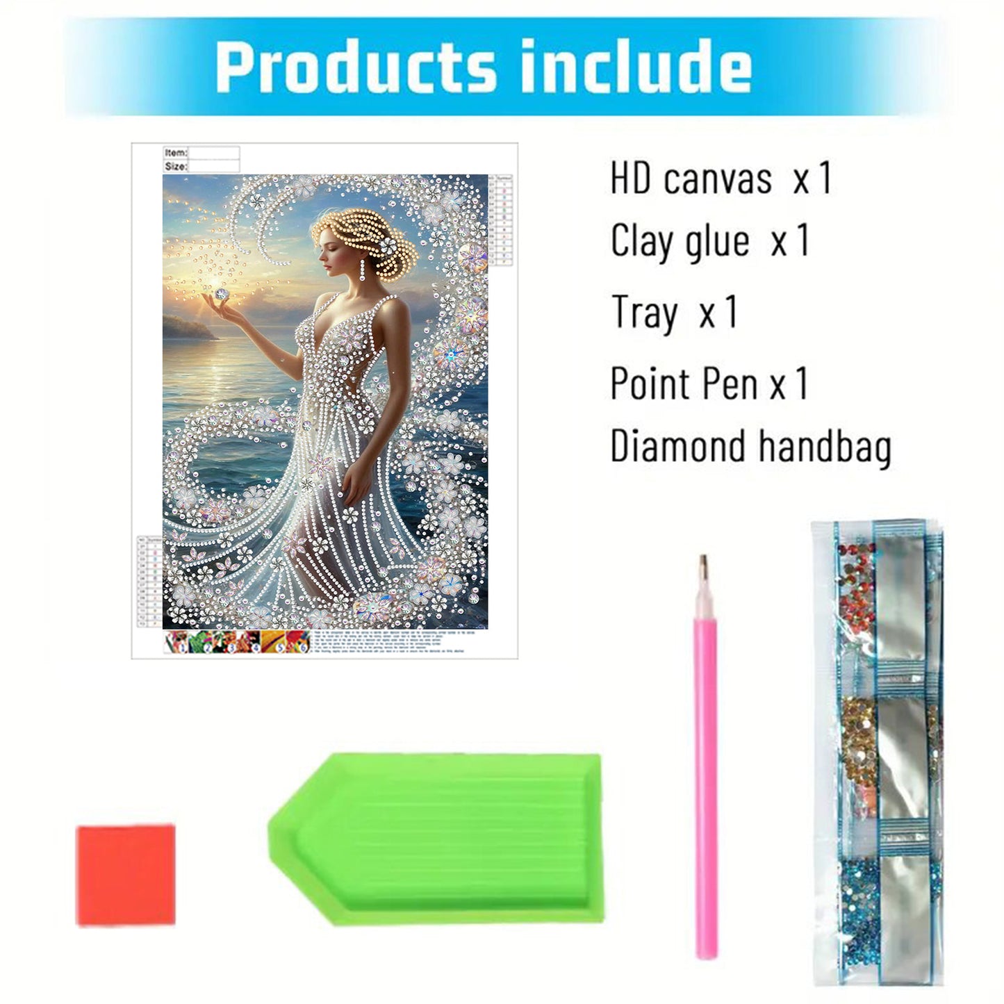 Water Elf Beauty - Special Shaped Drill Diamond Painting 30*40CM