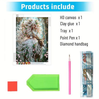 Forest Fairy Beauty - Special Shaped Drill Diamond Painting 30*40CM
