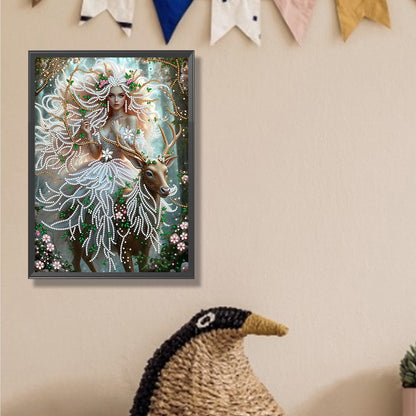 Forest Fairy Beauty - Special Shaped Drill Diamond Painting 30*40CM