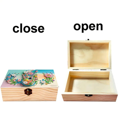 5D DIY Diamond Painting Handmade Wood Storage Box Crystal Storage Case (Guitar)