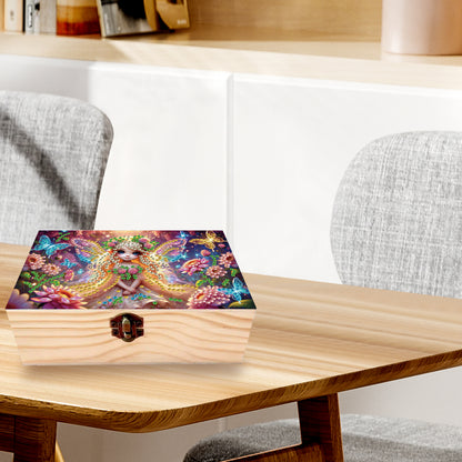 5D DIY Diamond Painting Handmade Wood Storage Box Crystal Storage Case (Elf)