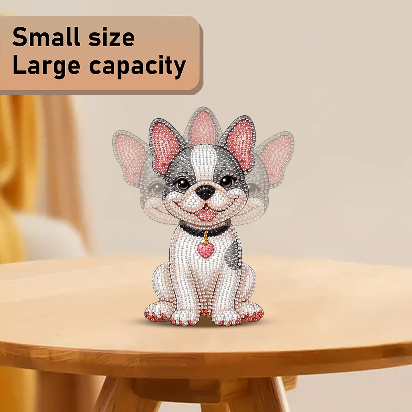 2D Flat DIY Dog Acrylic Shaking Head Diamond Painting Tabletop Ornaments Kit