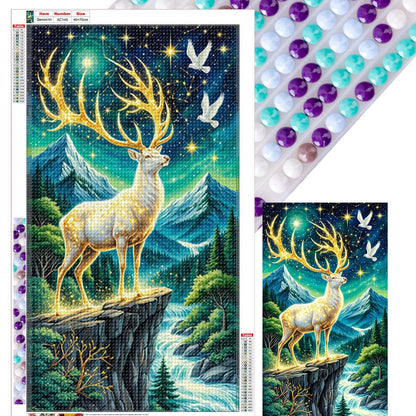 Reindeer - Full Round Drill Diamond Painting 40*70CM