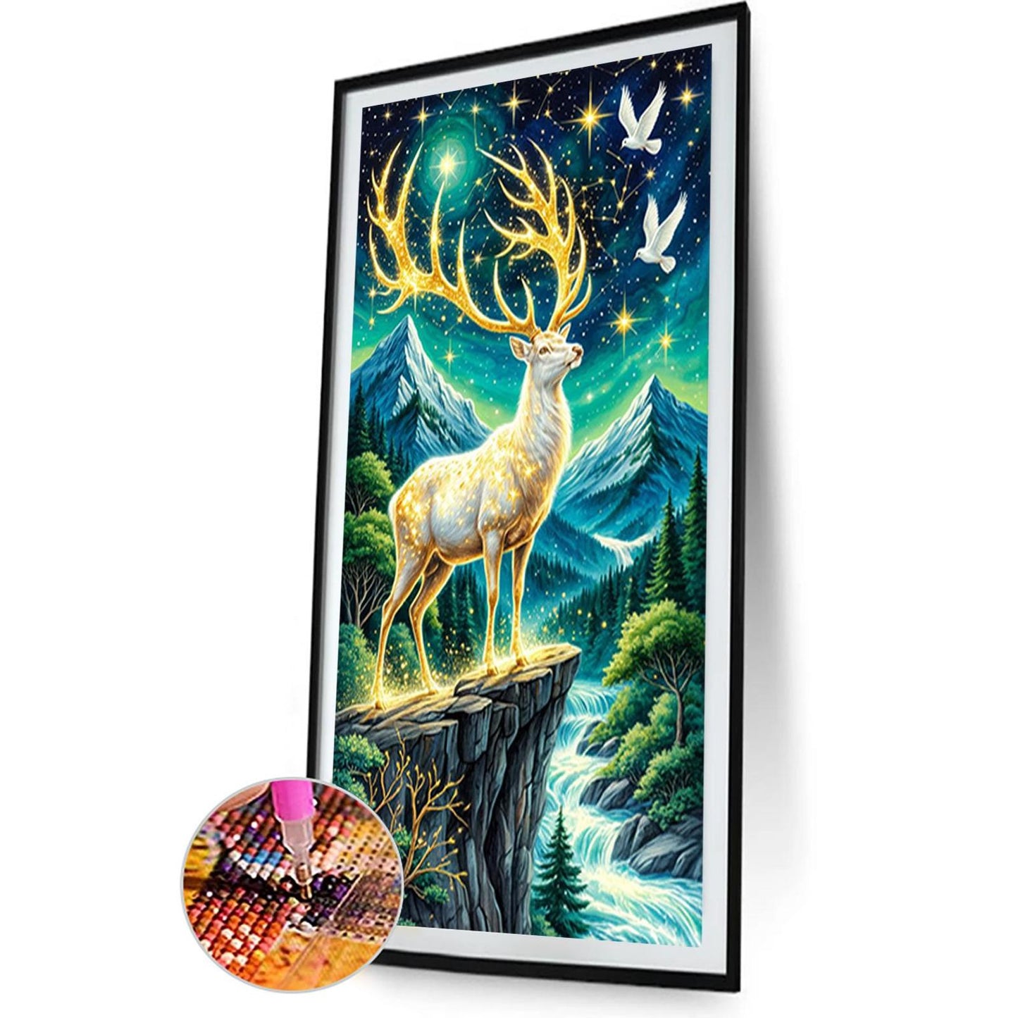 Reindeer - Full Round Drill Diamond Painting 40*70CM