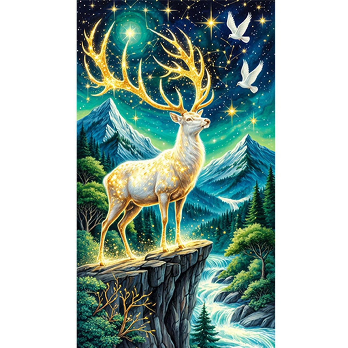 Reindeer - Full Round Drill Diamond Painting 40*70CM