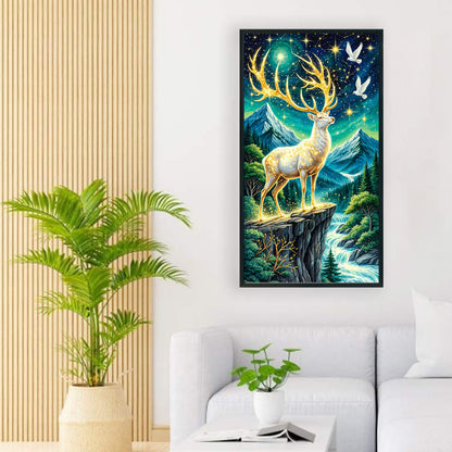 Reindeer - Full Round Drill Diamond Painting 40*70CM