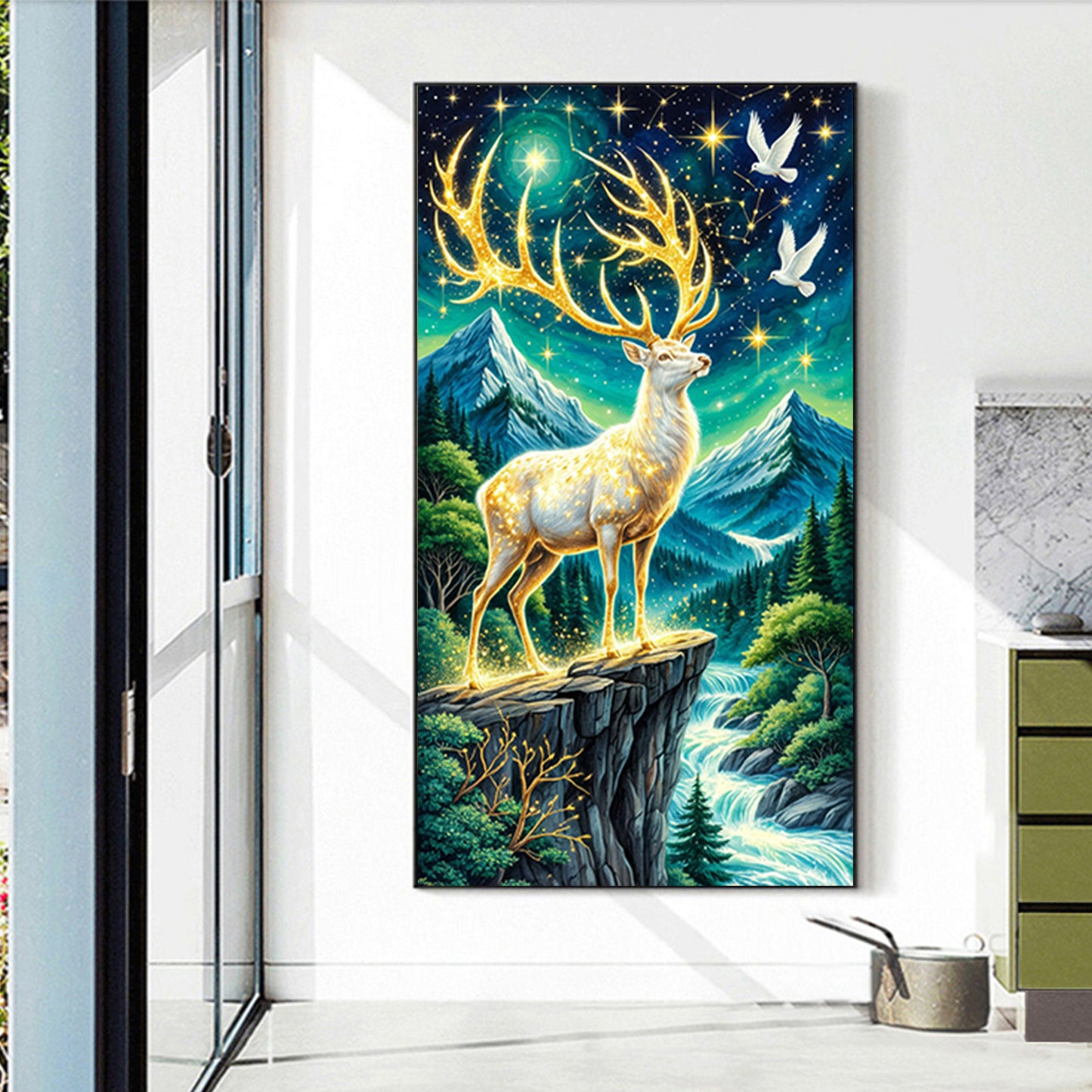 Reindeer - Full Round Drill Diamond Painting 40*70CM