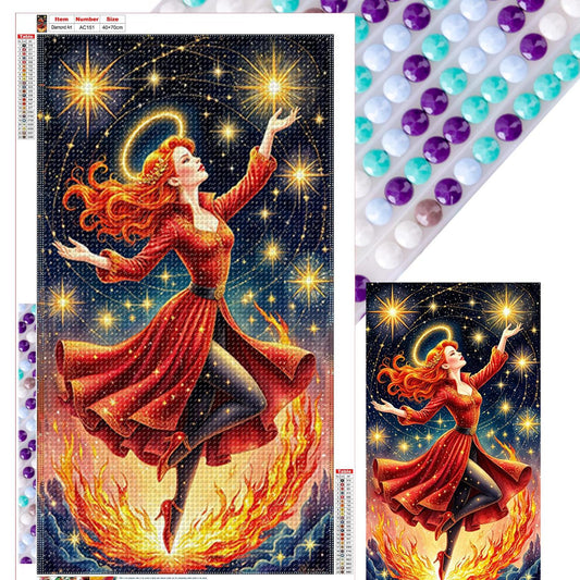 Cool Girl - Full Round Drill Diamond Painting 40*70CM