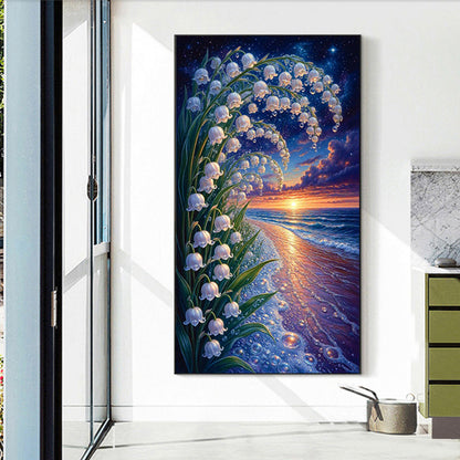 Beach Flower - Full Round Drill Diamond Painting 40*70CM
