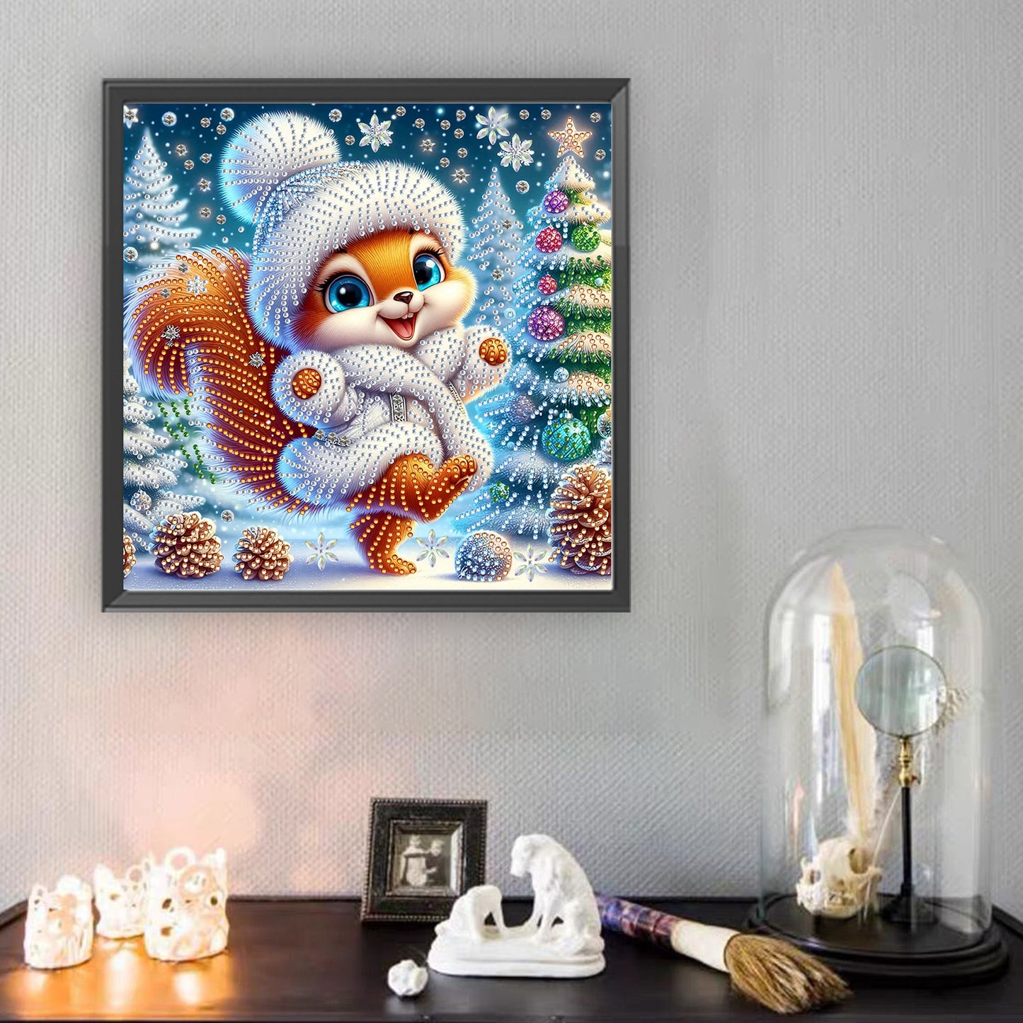 Christmas Squirrel - Special Shaped Drill Diamond Painting 30*30CM