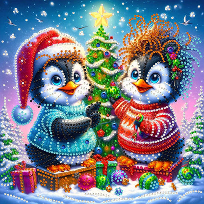 Christmas Penguin - Special Shaped Drill Diamond Painting 30*30CM