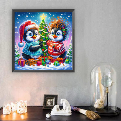 Christmas Penguin - Special Shaped Drill Diamond Painting 30*30CM