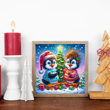 Christmas Penguin - Special Shaped Drill Diamond Painting 30*30CM