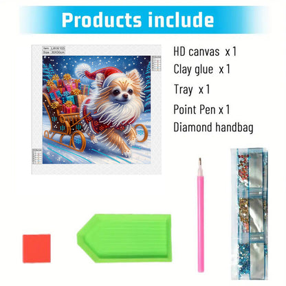 Christmas Puppy - Special Shaped Drill Diamond Painting 30*30CM