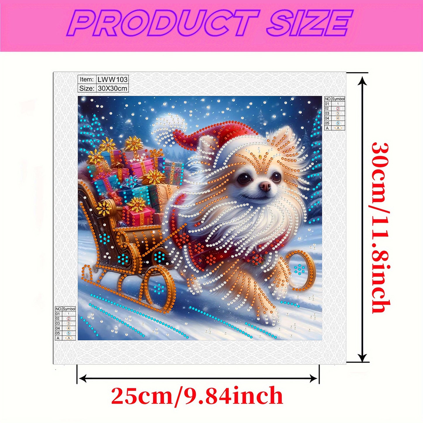 Christmas Puppy - Special Shaped Drill Diamond Painting 30*30CM