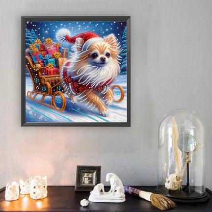 Christmas Puppy - Special Shaped Drill Diamond Painting 30*30CM
