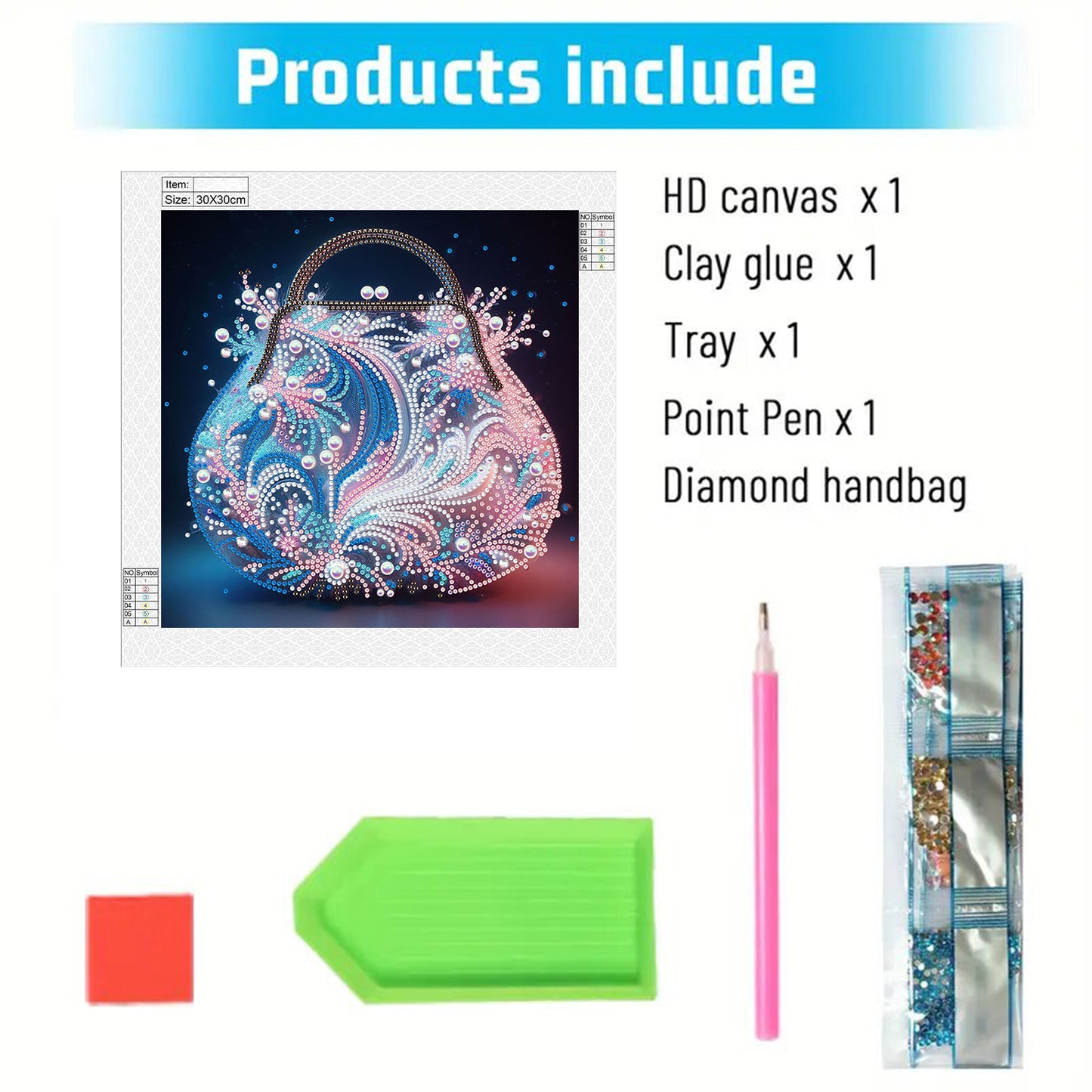 Dream Flower Bag - Special Shaped Drill Diamond Painting 30*30CM