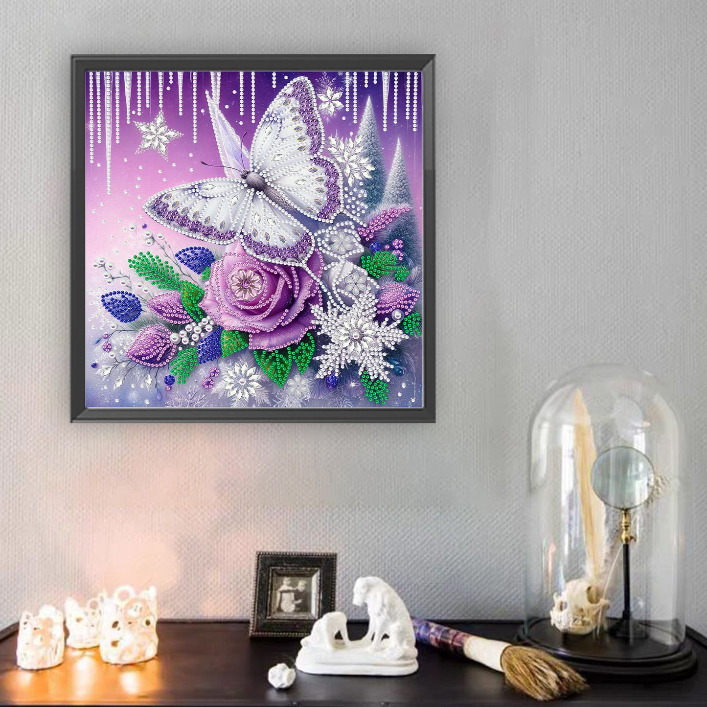 Dreamy Flower Butterflies - Special Shaped Drill Diamond Painting 30*30CM