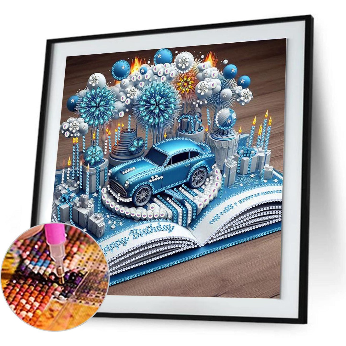Dreamy Cars Books - Special Shaped Drill Diamond Painting 30*30CM