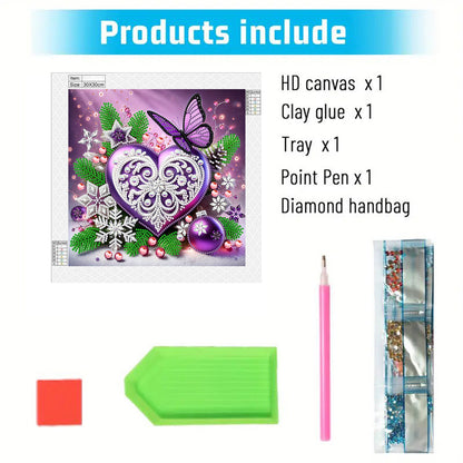 Dreamy Heart Butterflies - Special Shaped Drill Diamond Painting 30*30CM