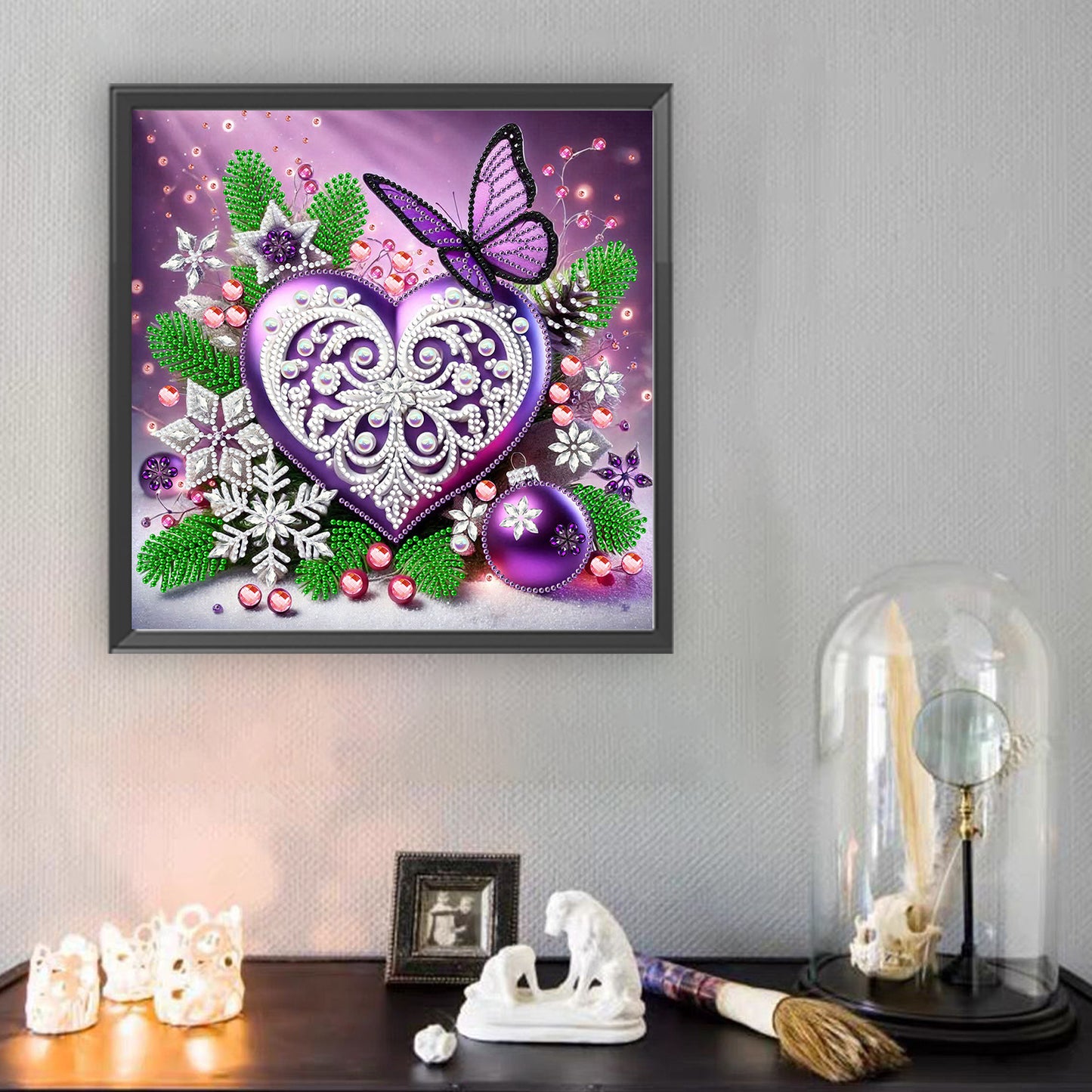Dreamy Heart Butterflies - Special Shaped Drill Diamond Painting 30*30CM